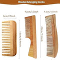3 Wooden Comb Set for Women & Men